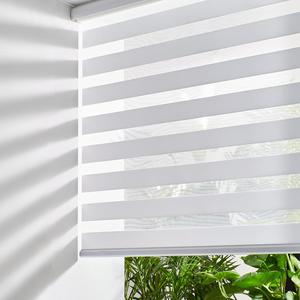 (Retail $66.44) Persilux Cordless Zebra Blinds - White, 25&#34;Wx72&#34;H