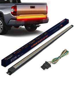 Nilight 60 Inch Aluminum Frame Triple Row 1200 Leds Red White Amber Tailgate Light Strip