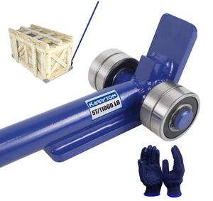 Karryton Pry Lever Bar 5T/11000 LBS Load Capacity, 5FT Length Steel Handle Prylever Bar with Wheels for Heavy Duty Equipment Handling