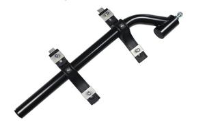 Black Poly Coated Fender Mounting Brackets Kit - Durable Adjustable Trailer Fender Brackets for Dump Trucks Flatbed Trucks Dual Rear Wheels Semi Truck Fender Accessories (One Side)