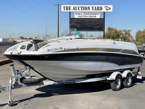 2007 Bombardier Islandia 22ft Jet Drive Deck Boat with 2007 Kara Tandem Axle Trailer Hull ID# CEC23622K607 -With Reserve- - Sold at AuctionAZ for $10,975