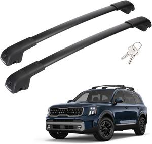 New | *BougeRV Lockable Roof Rack Cross Bars Compatible with Kia Telluride X-PRO X-LINE 2023-2025 with Raised Side Rails, Aluminum Crossbar Luggage Rack for Kayak Roof Basket Bag Box(Not for LX EX S SX SX-P)