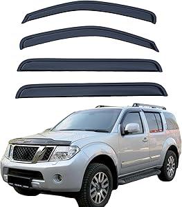 New | *Rain Guards Compatible with 2005-2012 Nissan Pathfinder, Acrylic Slim Style Window Visor Rain Guard, Side Window De&#64258;ector for Nissan Pathfinder Accessories 4Pcs, 2006 2007 2008 2009 2010 2011
