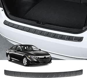 New | *Exterior Rear Bumper Protector Compatible with Honda Accord 2022 2021 2020 2019 2018 Hybrid (Include HEV) Accessories ABS Material Rear Bumper Guard Trunk Sill Protector (Black)