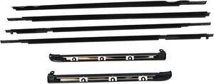 New | *FZJDSD 7571160080 7572160080 Car Quarter Door Belt Moulding Black Set Compatible with Toyota Prado FJ / LC120 2003-2009 Compatible with Lexus GX470 Weatherstrip Window Molding Trim Window Seal Belt | (Model may vary)