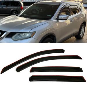 New | *in-Channel Style Smoke Window Sun Rain Visors Vent Guard Deflector Compatible with Nissan Rogue 2014-2020