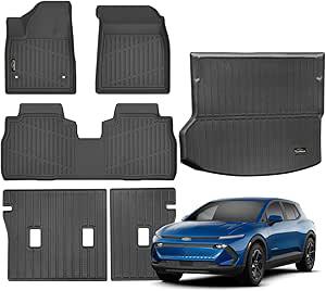 109.99 - New, *Floor Mats Custom for Chevy Equinox EV 2025 (Non Fuel) Cargo Liner with Backrest Mat All Weather TPE Rubber Full Set Floor Liners Trunk Mat for Equinox EV Automotive Accessories, Black