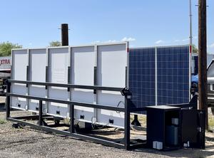 10 Solar Panels on Metal Frame with Batteries and other Miscellaneous Solar Power Items -No Reserve- - Sold at AuctionAZ for $2,200