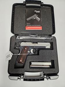 Sig Sauer 1911 C3 .45 auto Pistol SN# 54B093677 with Glow In The Dark Sights, 2 Magazines, Gun Case, Lock and Manual - Sold at AuctionAZ for $660