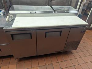 True TPP-60 Stainless Steel Refrigerated 60W Prep Table with Cutting Board  (Contents NOT Included) Auction