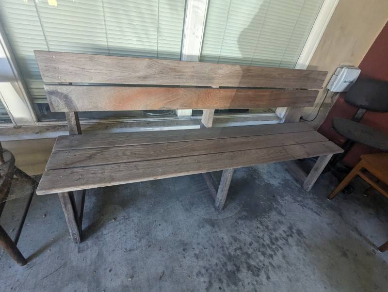 Outside Wood Bench Auction