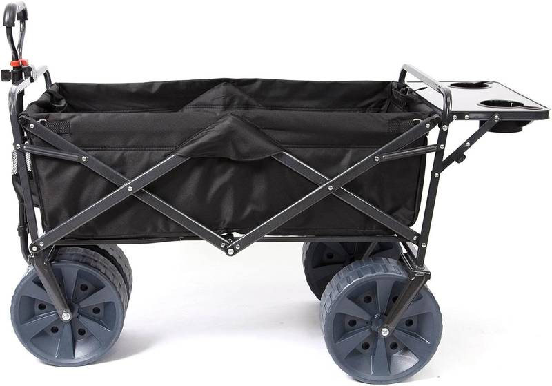 Mac Sports Heavy Duty Collapsible Folding All Terrain Utility Wagon Beach  Cat with Table - Black (Retail $194.99) Auction