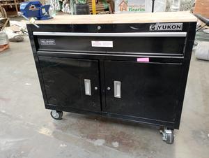 Yukon 46&#34; Mobile Work Bench with Blue Vise Attached