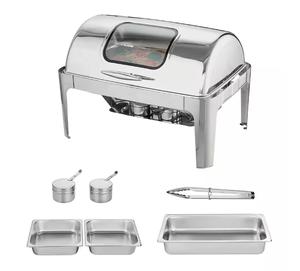 VEVOR 9 qt. Roll Top Chafing Dish Buffet Set - Stainless Steel (Retail $134.99)