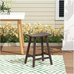 WESTIN OUTDOOR Franklin 24 in. Plastic Outdoor Bar Stool - Dark Brown (Retail $67.53)