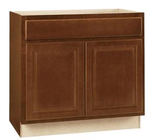 Hampton Bay Hampton Assembled Base Kitchen Cabinet in Cognac with Drawer Glides,  36 in. W X 24 in. D X 34.5 in. H 