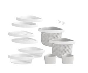 STERLING Wall Mounted Shower Caddy - White Finish