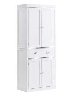 VEVOR 72 in. Storage Freestanding Utility Cabinets with 3 Adjustable Shelves - Pearl White (Retail $218.99)