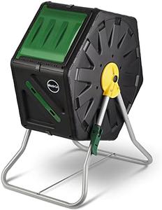 Miracle-Gro Small Composter - Compact Single Chamber Outdoor Garden Compost Bin Heavy Duty &#150; UV Protected Turning Barrel Tumbling Composter (18.5 gallons)