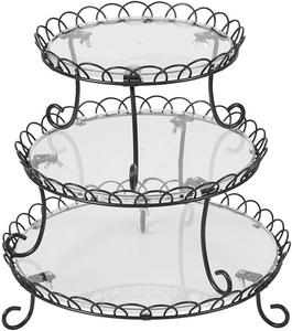 Wilton 307-0837 3-Tier Customizable Iron Treat Stand, 13&#34;, Black