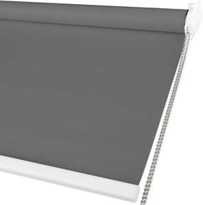 Homland Blackout Shades for Windows with Thermal Insulation and UV Protection - 100% Sun Shade, Metal Beaded Cord Privacy Roller Window Shades for Bedroom, Living Room and Office, White, 20&#34; W x 72&#34; H