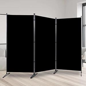 YASRKML 3 Panel Room Divider Folding Privacy Screens, Portable Room Divider Wall Partition Room Dividers Separators, Freestanding Fabric Wall Dividers Screen Fabric Panel