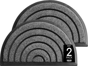 ubdyo Extra Value 2 Pack Welcome Outdoor Mat - Suits Every Door - Non-Slip with Leak-Proof Rubber Backing - Scrapes Dirt - Durable Construction for Longterm Use - Low Profile Pet Friendly &#38; Stylish