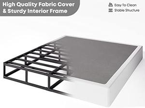 RLDVAY Box-Spring-Full, 9 inch Metal Full Size Box Spring Only, Heavy Duty Full Box Spring with Fabric Cover, Easy Assembly, Non Slip, Noise Free