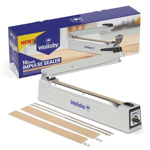  Impulse Sealer 8 Inch Heat Sealer for Plastic Bags, Plastic  Mylar Bag Sealer, Iron Shell, Manual Poly Bag Heat Sealer Machine, 3mm  Sealing, 4 Replacements Kit (2 Cutting Lines Included) 