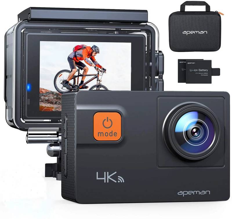 Brand New! - Apeman Action Camera 4K Sports Camera 20MP 40M 170°Wide-Angle  A80 - MSRP: $90 Auction