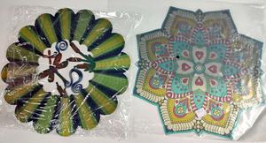 (2) Assorted OMCCHK Hanging Stainless Steel Wind Catcher, 12&#34; - Mandela and Dragonfly