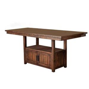 Winchita Counter Height Table In Distressed Dark Oak Table Only