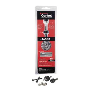 (3) FastenMaster Cortex Hidden Fastening System for Trex Transcend Fascia, 1-3/4 Inch Cortex Screws and Plugs 50LF