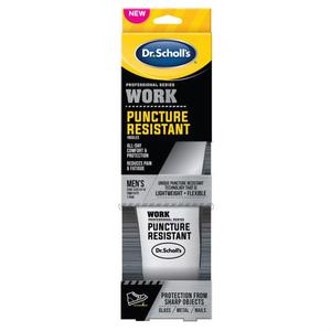 (2) Dr. Scholl&#39;s Puncture Resistant Men&#39;s Insoles One Size Fits All Gray 1 Pair (Retail $14.54)