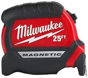 (2) Milwaukee 48-22-0325 Compact Wide Blade Magnetic Tape Measures (Retail $20.75)