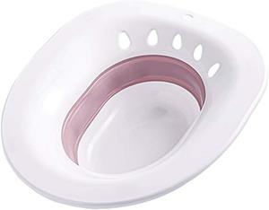 Sitz Bath for Toilet Hemorrhoids - MissZM, for Postpartum Pregnant-Women or Hemorrhoids, Foldable Hangable Storage Large-Capacity Private Care Washing Anti-Overflow Toilet Seat(Pink) , New,