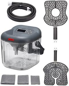OasisSpace Cold Therapy Machine with 2 Flexible Pads and Timer - Lightweight Ice Machine for Knee After Surgery, Low Noise Cold Circulation Therapy System Helps Reduce Swelling(FSA or HSA Eligible), New, Retail price $190