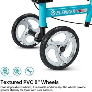 ELENKER Knee Scooter with Basket Dual Braking System for Ankle and Foot Injured (Blue), New, Retail price $100