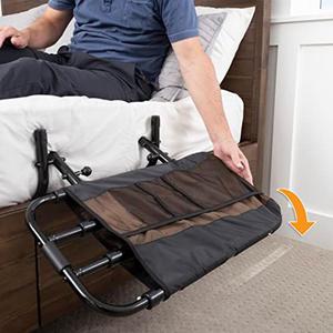 Stander EZ Adjust Bed Rail, Adjustable Senior Bed Rail and Bed Assist Grab Bar for Elderly Adults with Organizer Pouch, New, Retail price $109
