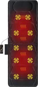 FIVE S FS8831 Massage Mat, Massager with Heat, 10 Massage Nodes for Shoulders, Back, Lumbar, Thighs/Legs (Black), New, Retail price $65