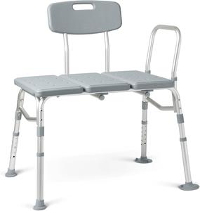 Medline Transfer Bench for Bathtubs and Showers, Adjustable Shower Bench and Bath Seat For Seniors and adults, Slip-resistant Feet, Heavy-Duty 400 lb. Weight Capacity, Tool-Free Assembly , New, Retail price $70