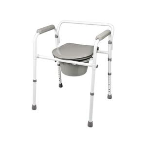 Graham-Field 7108R-1 Lumex 3-in-1 Folding Bedside Commode Chair, Raised Toilet Seat, Toilet Safety Rails, Height-Adjustable , New, Retail price $96