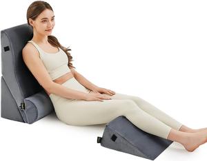 Homemate 4PCS Orthopedic Bed Wedge Pillow Set, Post Surgery Foam Pillows for Neck, Back and Leg Pain Relief, Adjustable Wedge Pillow for Sleeping-Acid Reflux,Anti Snoring, GERD Sleeping &#38; Heartburn , Without Box, Retail price $50