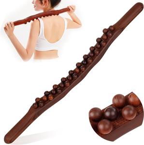Guasha Wood Stick Tools Wood Therapy Massage Tools for Body Shaping,31 Beads Back Massage Roller Stick,Lymphatic Drainage Massager for Body Shaping (31beads) , New,