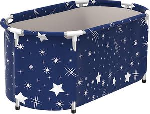 Portable Foldable Bathtub, 48&#34; Freestanding Soaking Bath Tub for Adults, Separate Family Bathroom SPA Tub, Folding BathTub for Adult, Efficient maintenance of Temperature, Ideal for Hot Bath Ice Bath , New, Retail price $80