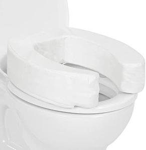 Vive Toilet Seat Cushion (Soft Cushioned Foam) - Easy Clean Soft Padded Bathroom Attachment - Elongated, Standard Seats - Comfort and Support Donut for Handicap, Adults (4&#34; Cushioned Foam, White), New, Retail price $55