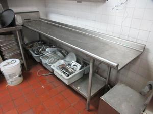 Commercial Stainless Steel Prep Table - 96&#34;x25&#34;x37&#34; (Contents NOT Included)