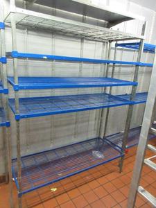 Amco Commercial Storage Rack - 60&#34; x 24&#34; x 84&#34; and Stainless Steel Top Shelf 