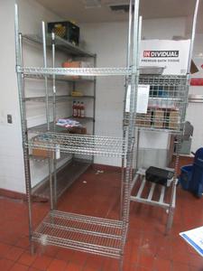 Chrome Storage Rack - 36&#34; x 18&#34; x 86&#34; (One Pole is Bent)