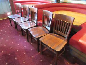 (5) Wood Dining Chairs (All Show Wear)
